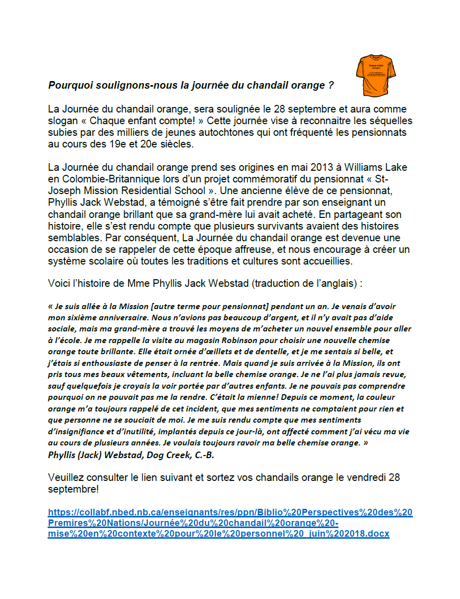 Journée du chandail orange